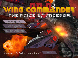 Wing Commander IV The Price of Freedom title screen for Playstation